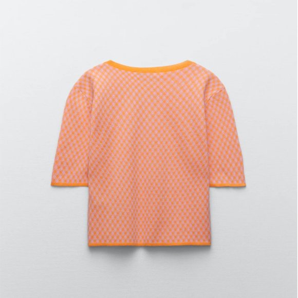 LAST CHANCE ⚡️ Zara Plaid Knit Jacket S - Picture 6 of 7